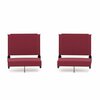 Flash Furniture 500 lb. Rated Stadium Chair, Maroon, PK2 2-XU-STA-M-GG